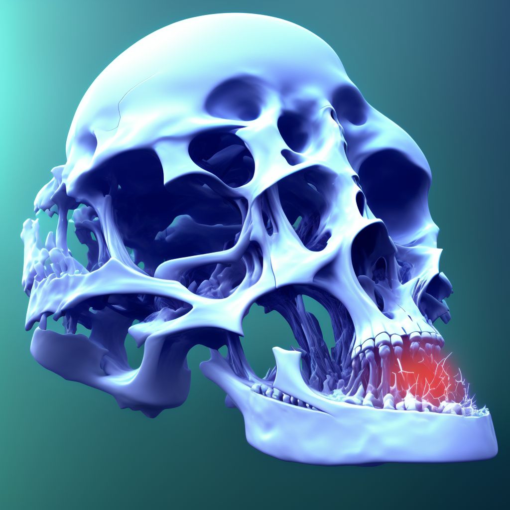 Fracture of nasal bones, initial encounter for closed fracture digital illustration