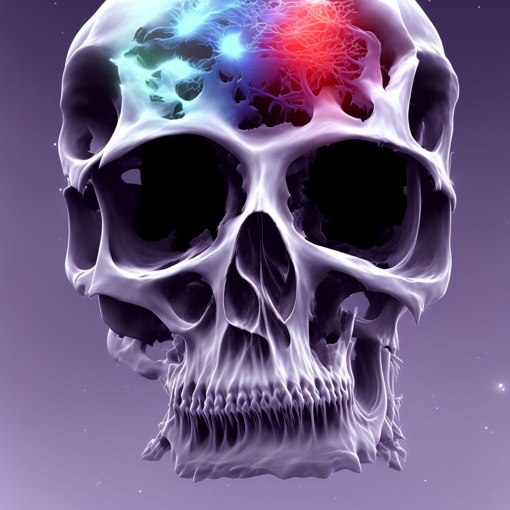 Fracture of nasal bones, subsequent encounter for fracture with nonunion digital illustration