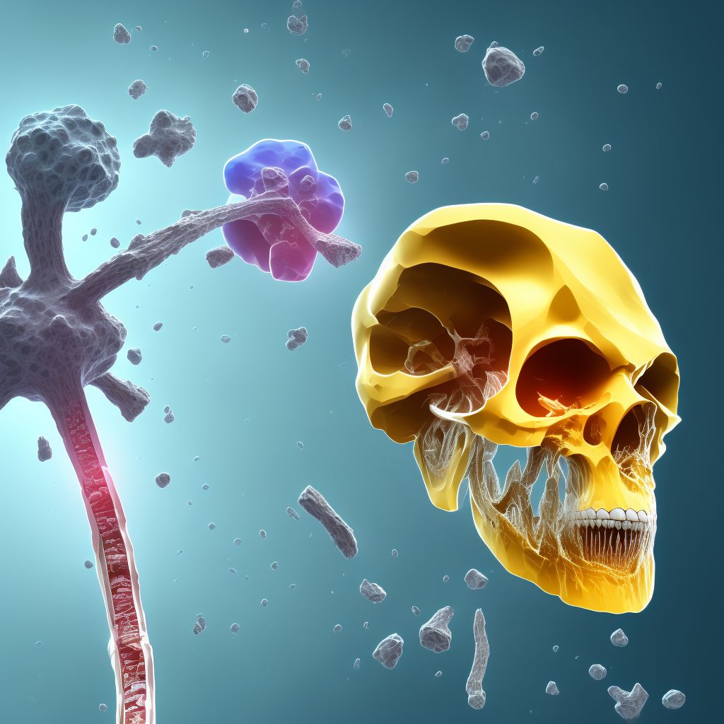 Maxillary fracture, unspecified side, initial encounter for open fracture digital illustration