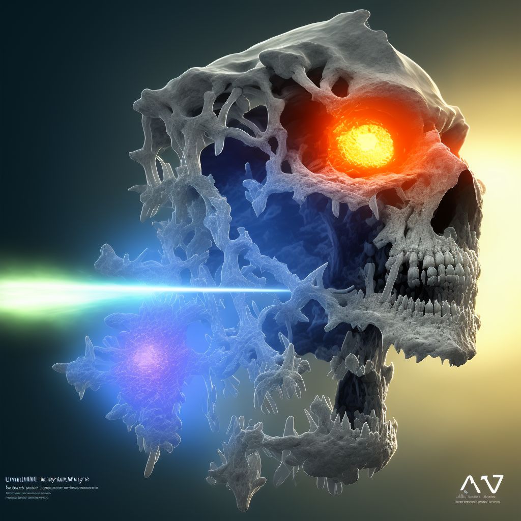 Maxillary fracture, unspecified side, subsequent encounter for fracture with routine healing digital illustration