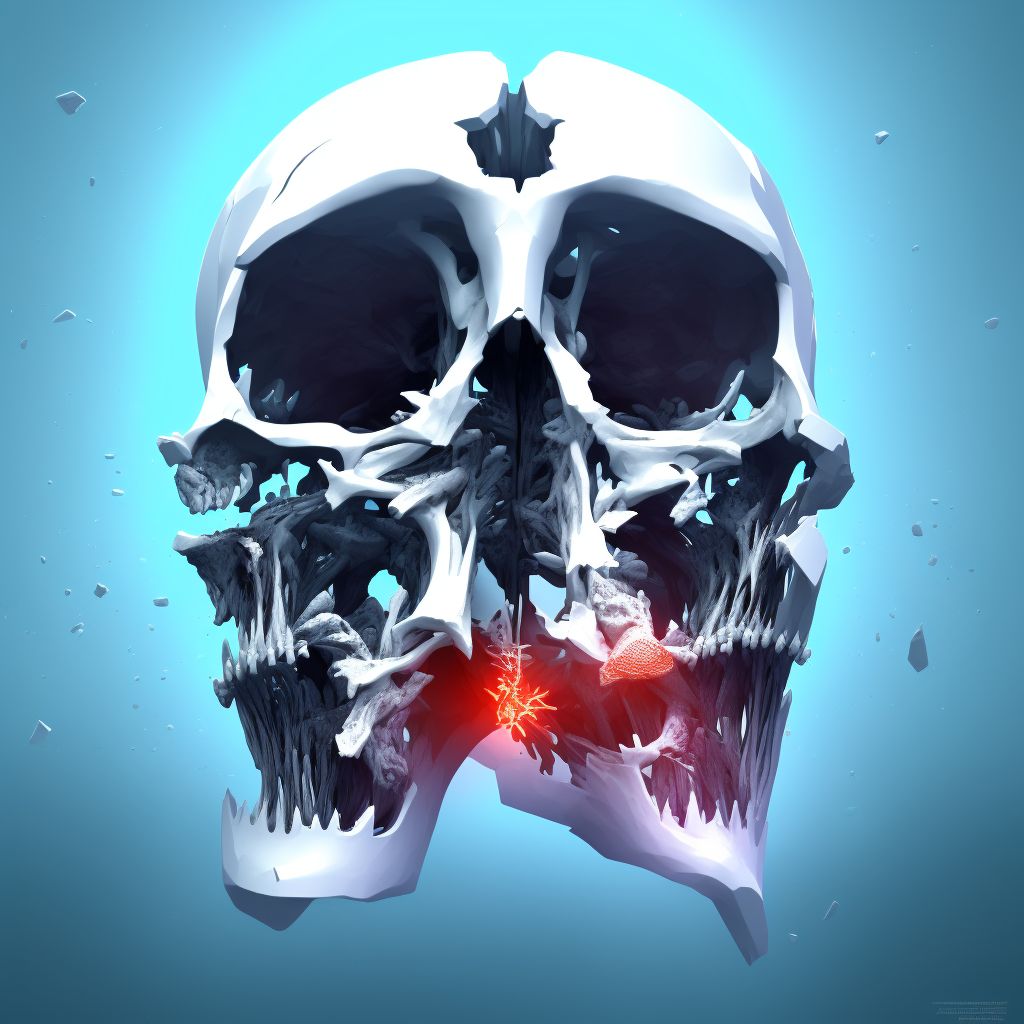 Zygomatic fracture, unspecified side, initial encounter for closed fracture digital illustration