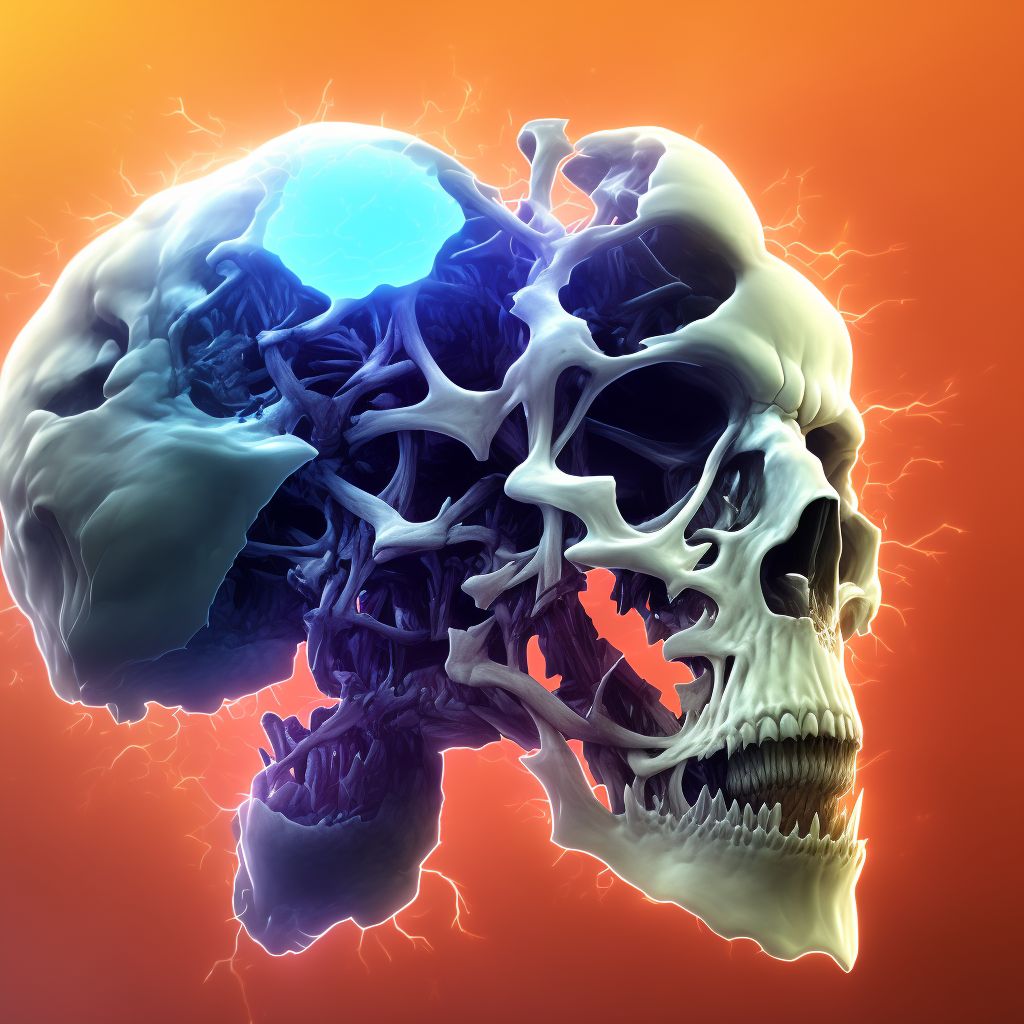 Zygomatic fracture, unspecified side, initial encounter for open fracture digital illustration