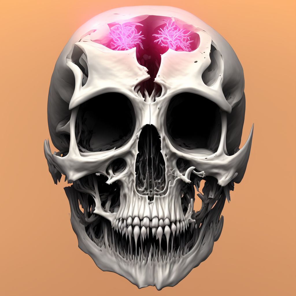 Zygomatic fracture, unspecified side, sequela digital illustration