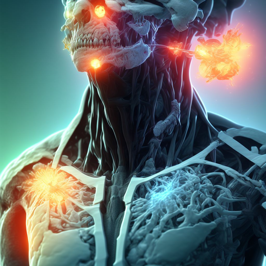 Fracture of mandible, unspecified, sequela digital illustration