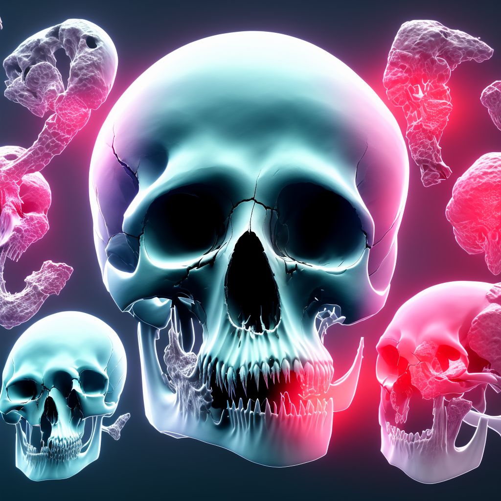 Fracture of other specified skull and facial bones, unspecified side, initial encounter for closed fracture digital illustration