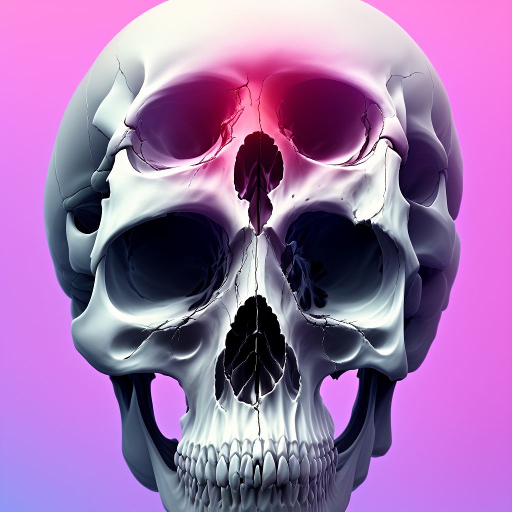 Fracture of other specified skull and facial bones, unspecified side, sequela digital illustration