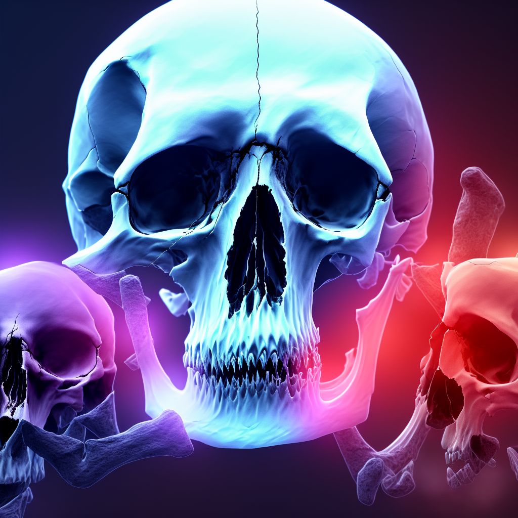 Fracture of other specified skull and facial bones, right side, initial encounter for closed fracture digital illustration