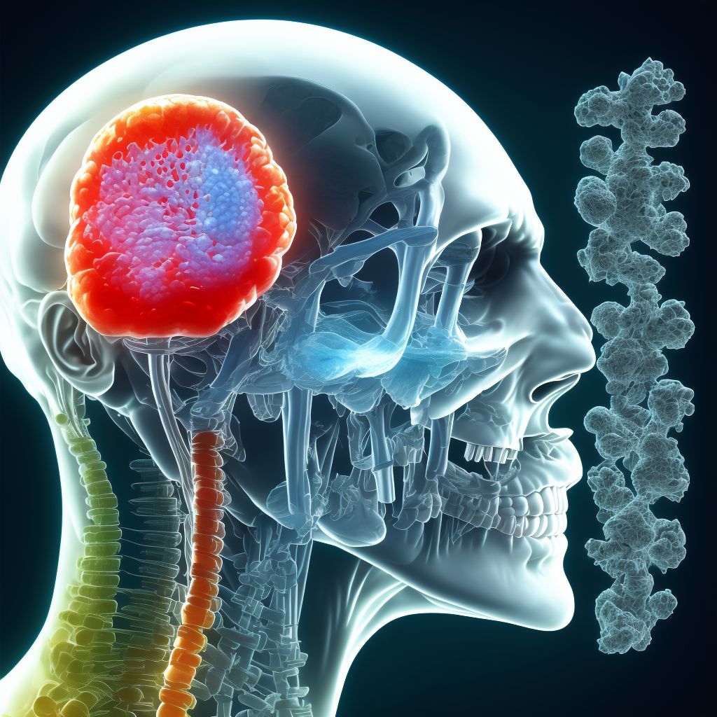 Sprain of joints and ligaments of other parts of head, subsequent encounter digital illustration