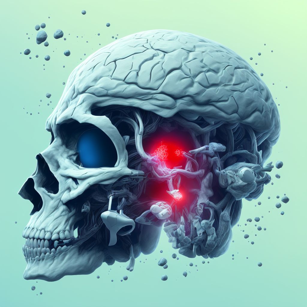 Injury of visual cortex, unspecified side, initial encounter digital illustration