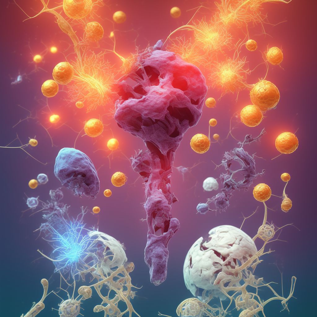 Injury of oculomotor nerve, left side, sequela digital illustration