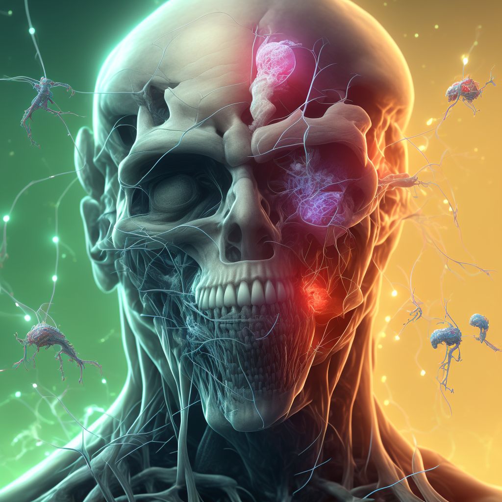 Injury of trochlear nerve, unspecified side, initial encounter digital illustration