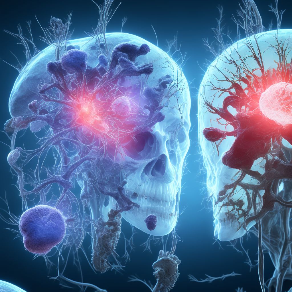 Injury of trochlear nerve, right side, subsequent encounter digital illustration