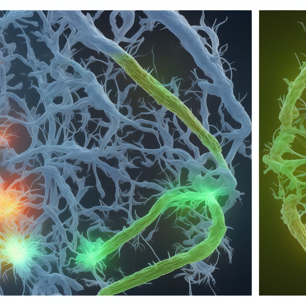 Injury of trochlear nerve, right side, sequela digital illustration