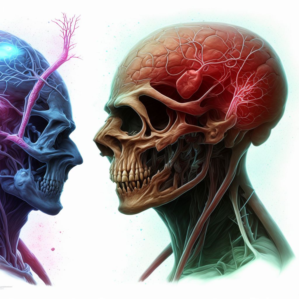 Injury of trochlear nerve, left side, subsequent encounter digital illustration