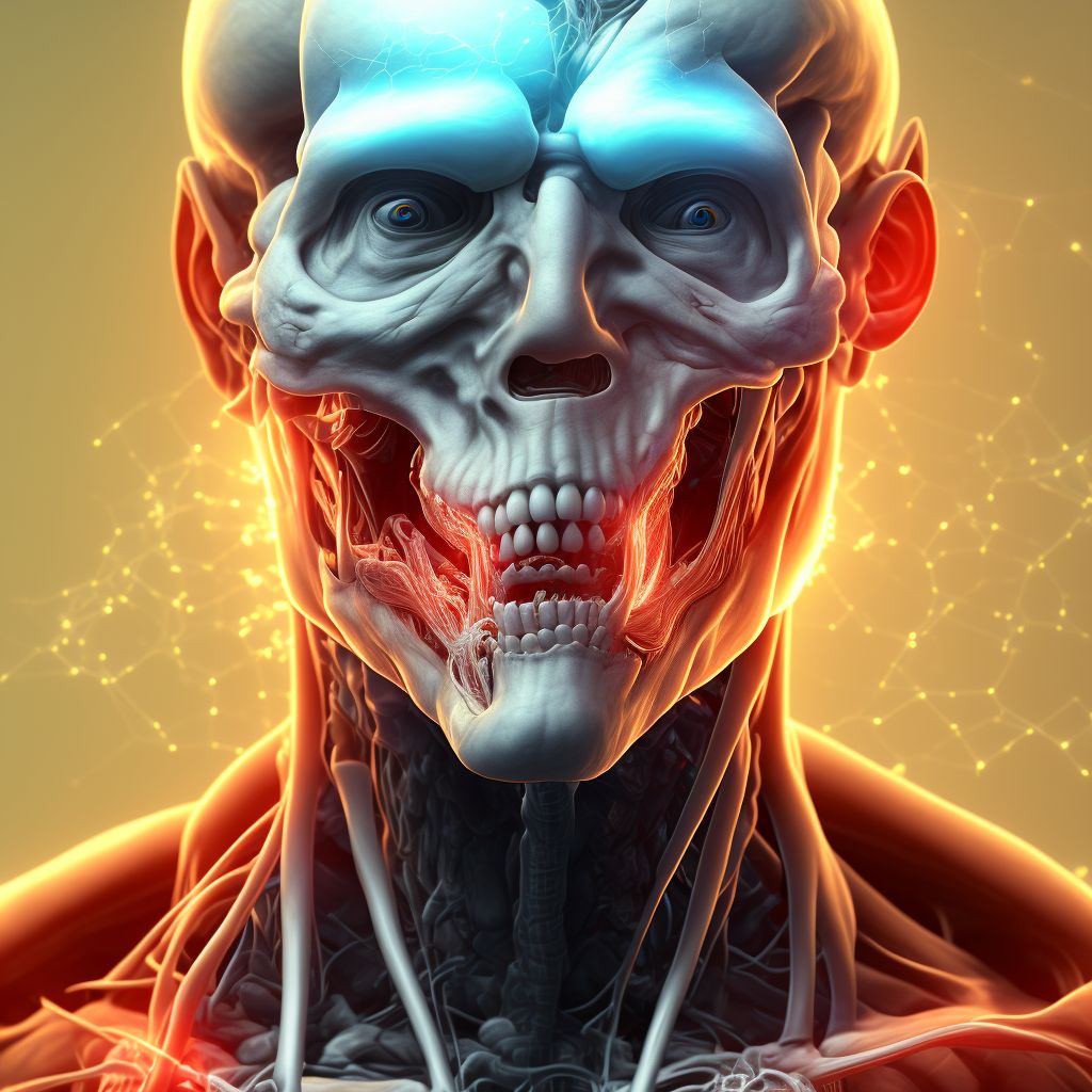 Injury of trigeminal nerve, unspecified side, initial encounter digital illustration