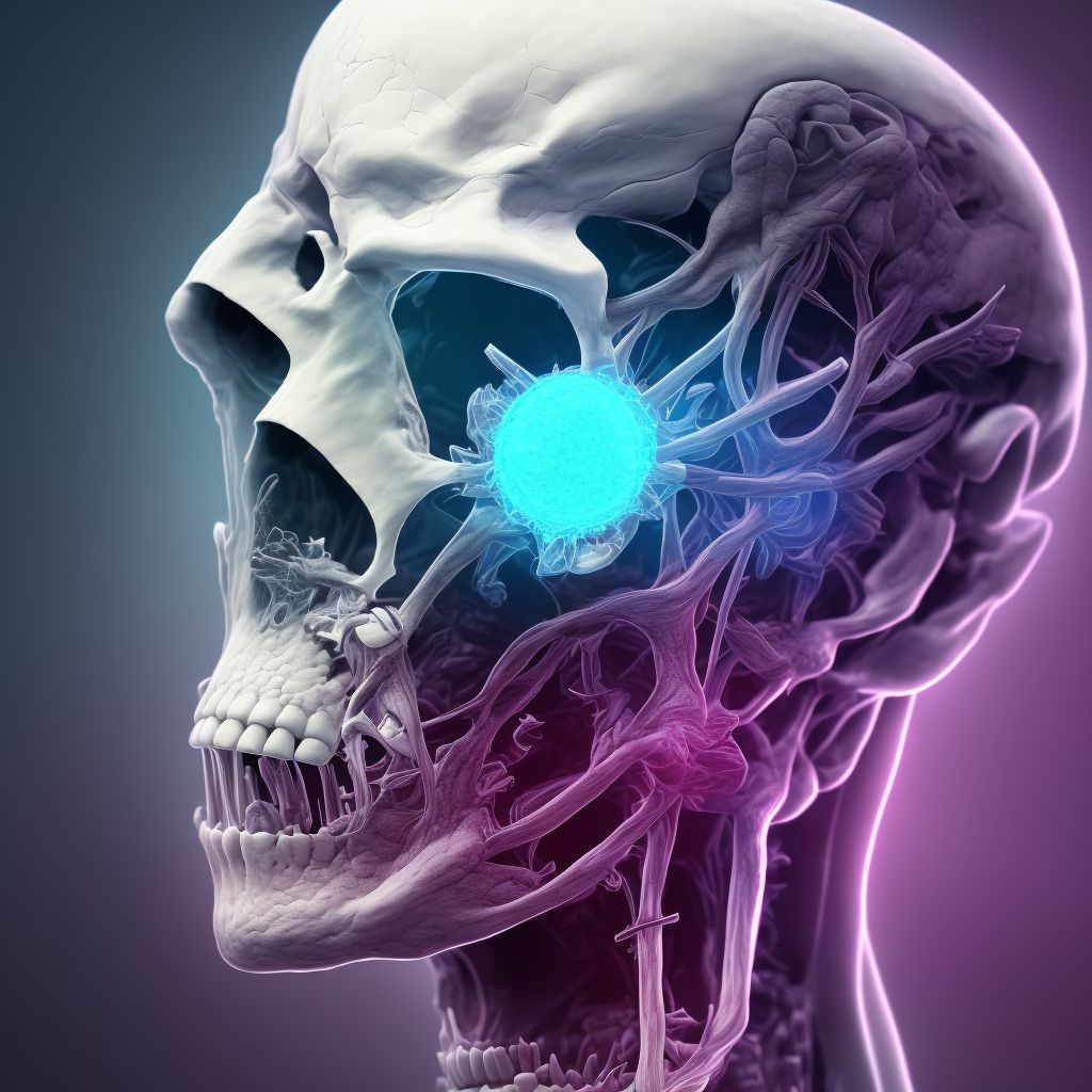 Injury of trigeminal nerve, unspecified side, subsequent encounter digital illustration