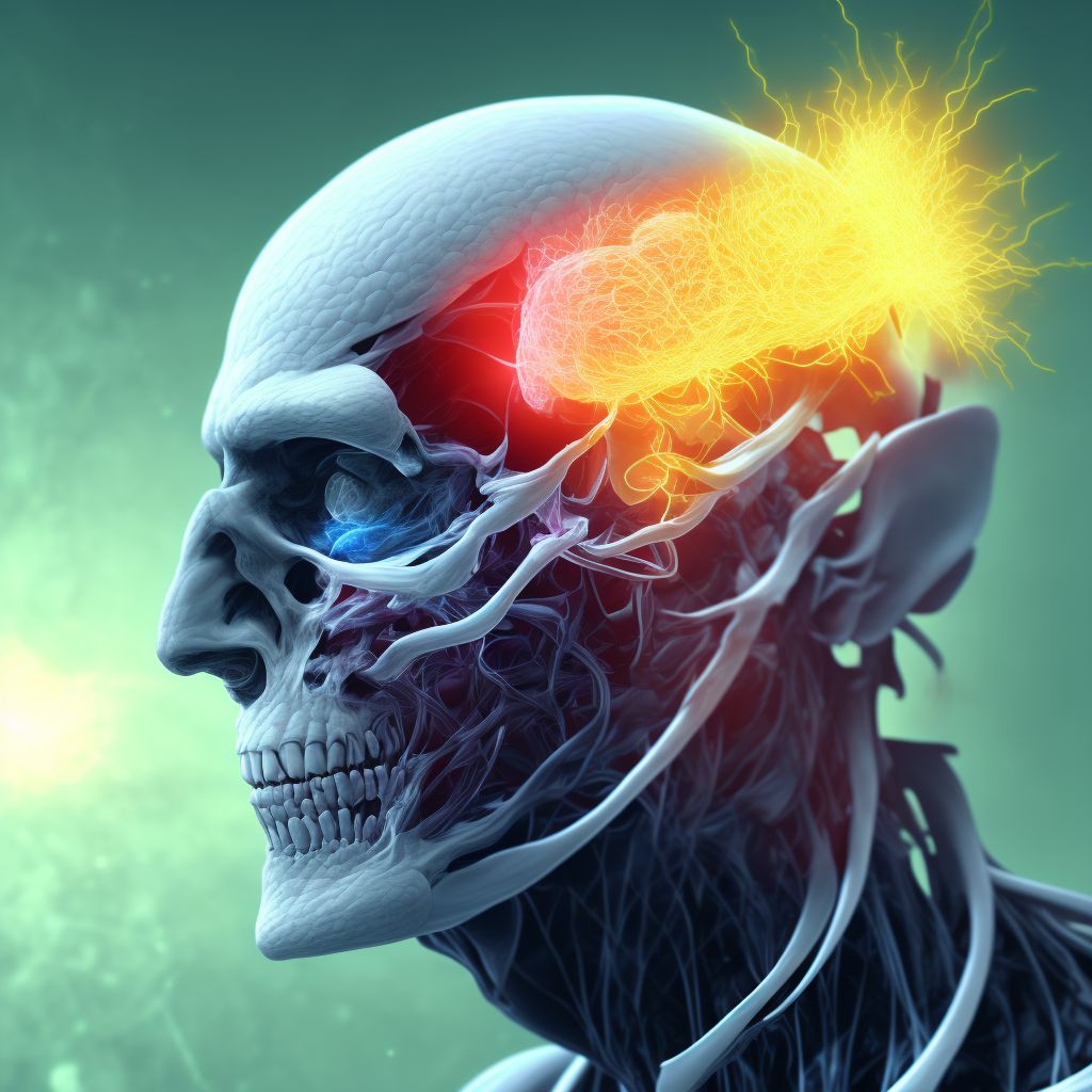 Injury of facial nerve, unspecified side, subsequent encounter digital illustration