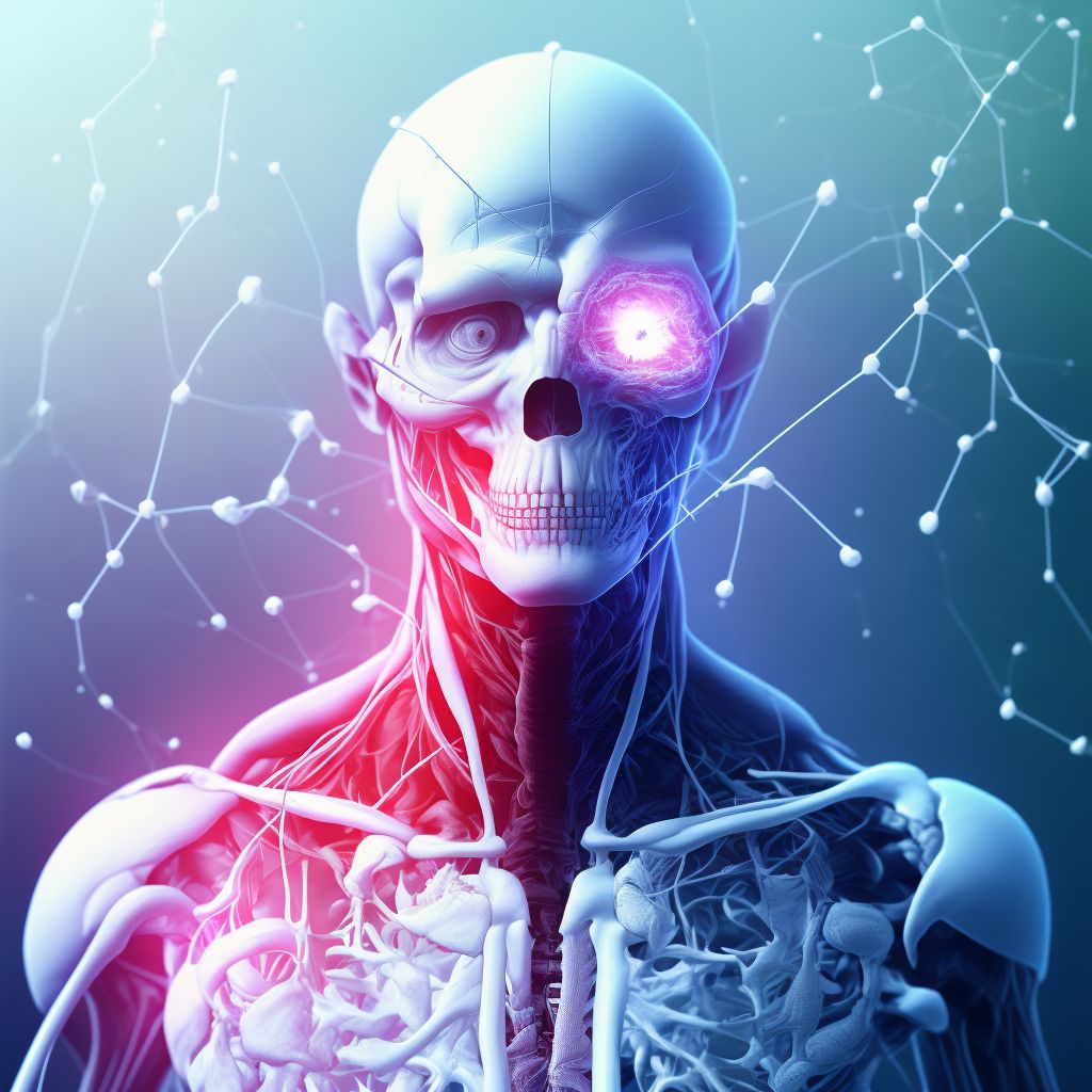 Injury of facial nerve, right side, initial encounter digital illustration