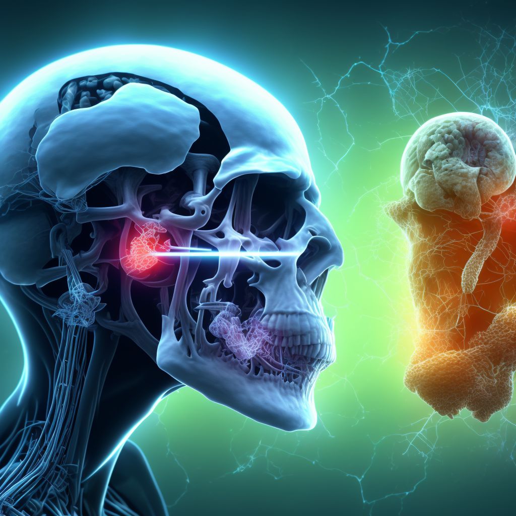 Injury of other cranial nerves, unspecified side, initial encounter digital illustration