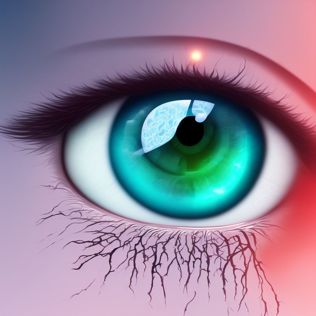 Injury of conjunctiva and corneal abrasion without foreign body, left eye, sequela digital illustration