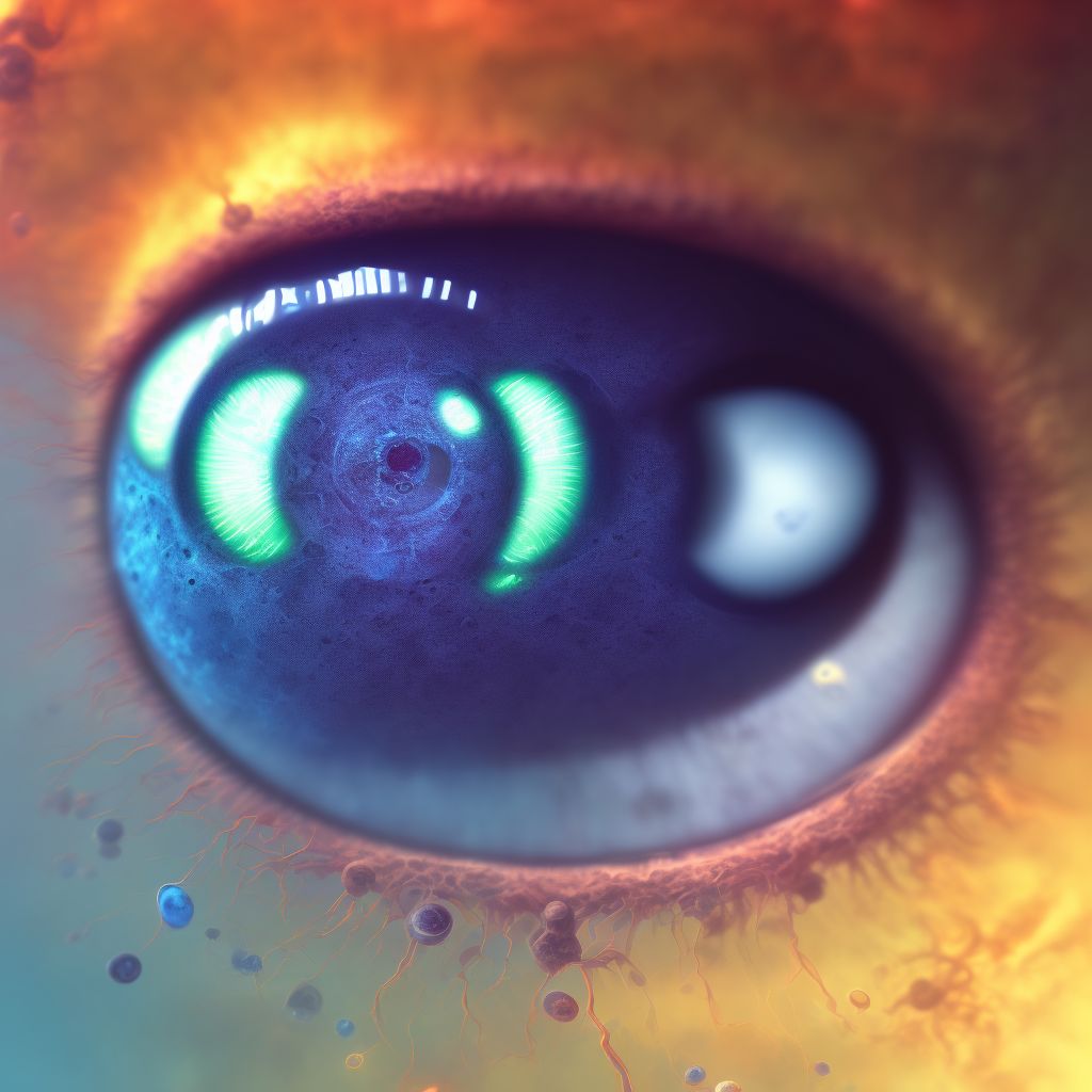 Contusion of eyeball and orbital tissues, unspecified eye, subsequent encounter digital illustration