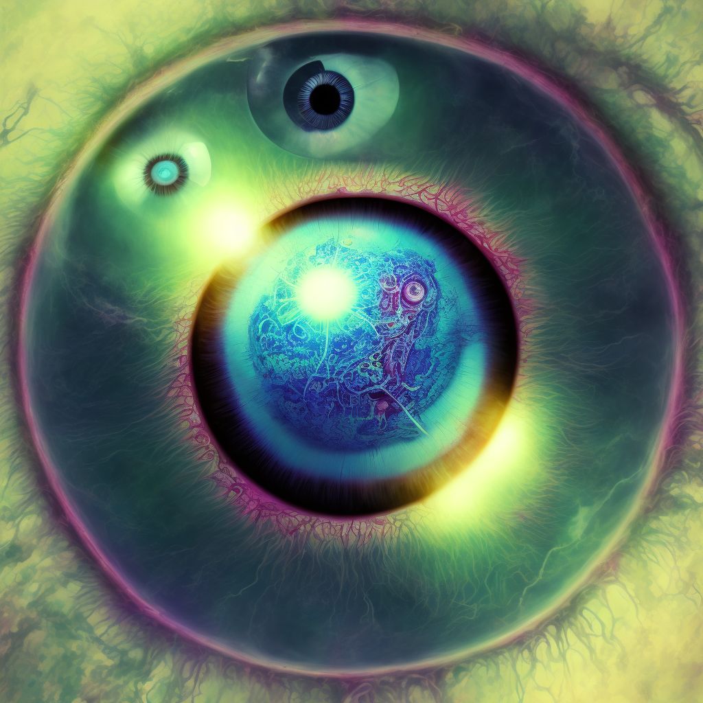 Contusion of eyeball and orbital tissues, unspecified eye, sequela digital illustration