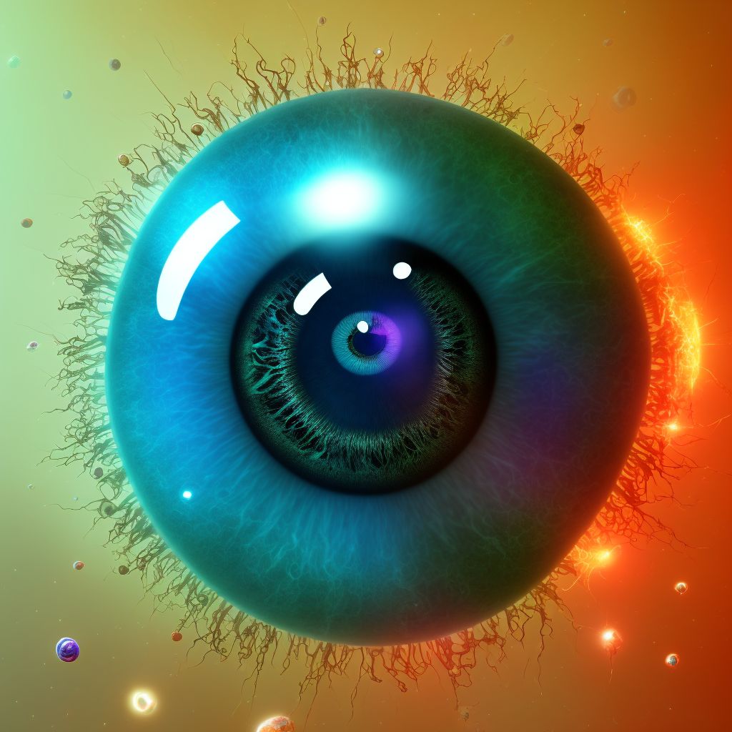 Contusion of eyeball and orbital tissues, left eye, subsequent encounter digital illustration