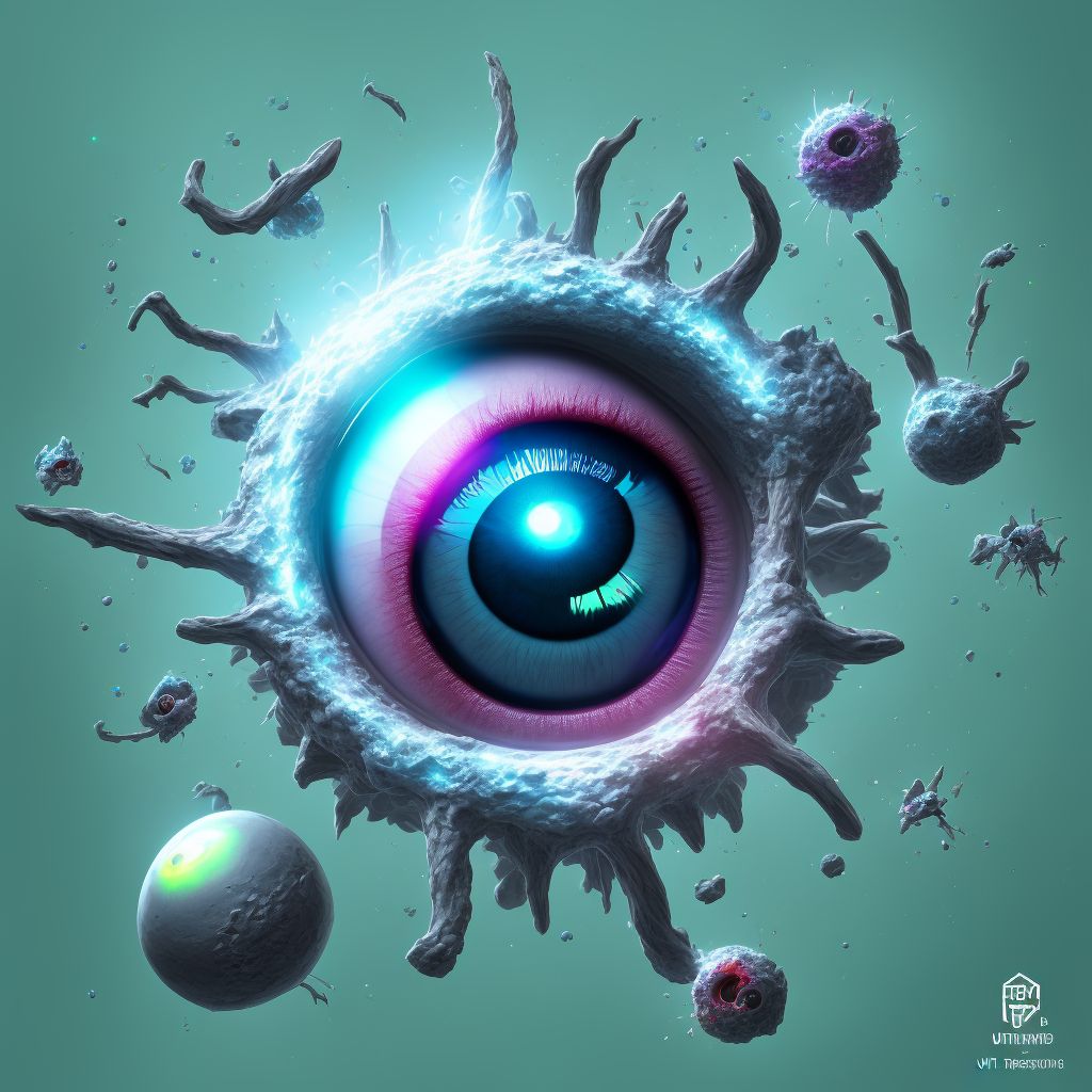 Avulsion of unspecified eye, subsequent encounter digital illustration