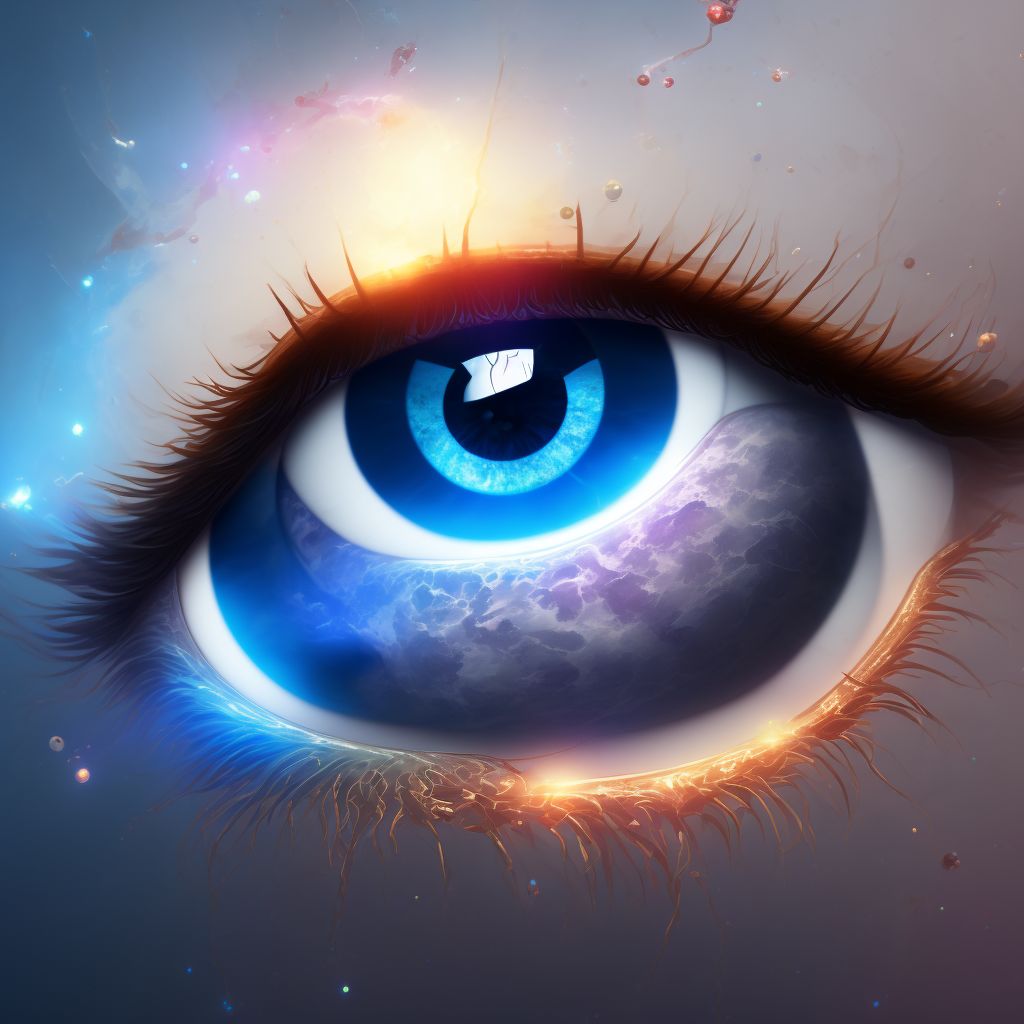 Other injuries of unspecified eye and orbit, sequela digital illustration