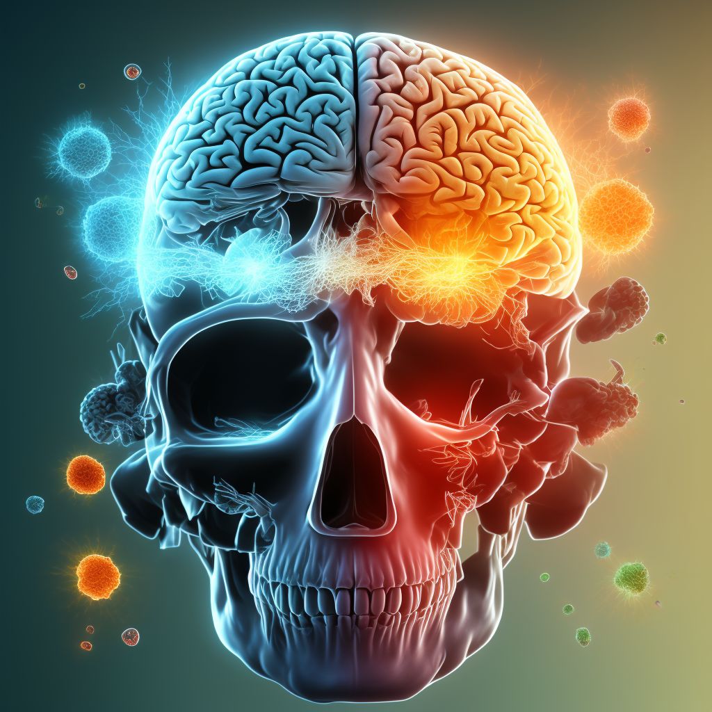 Concussion with loss of consciousness of any duration with death due to brain injury prior to regaining consciousness, subsequent encounter digital illustration