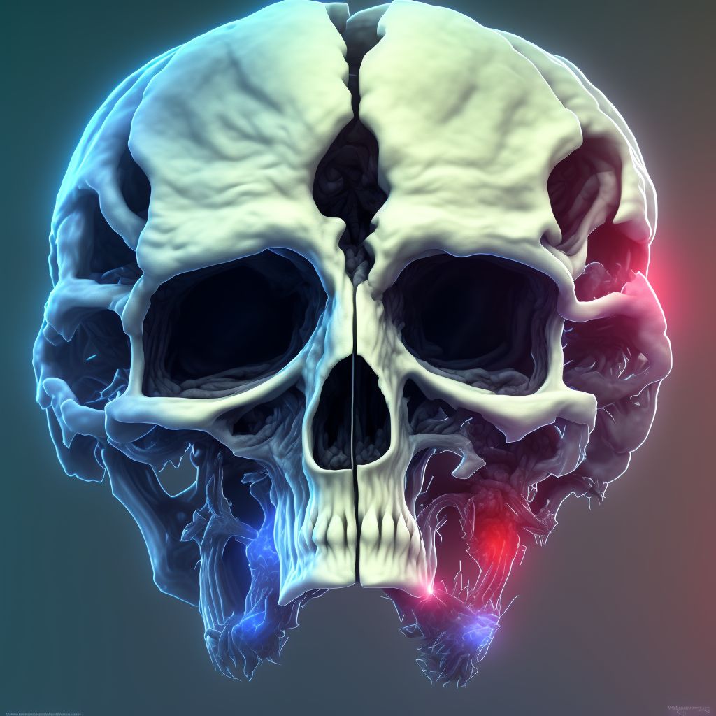 Traumatic cerebral edema without loss of consciousness, initial encounter digital illustration