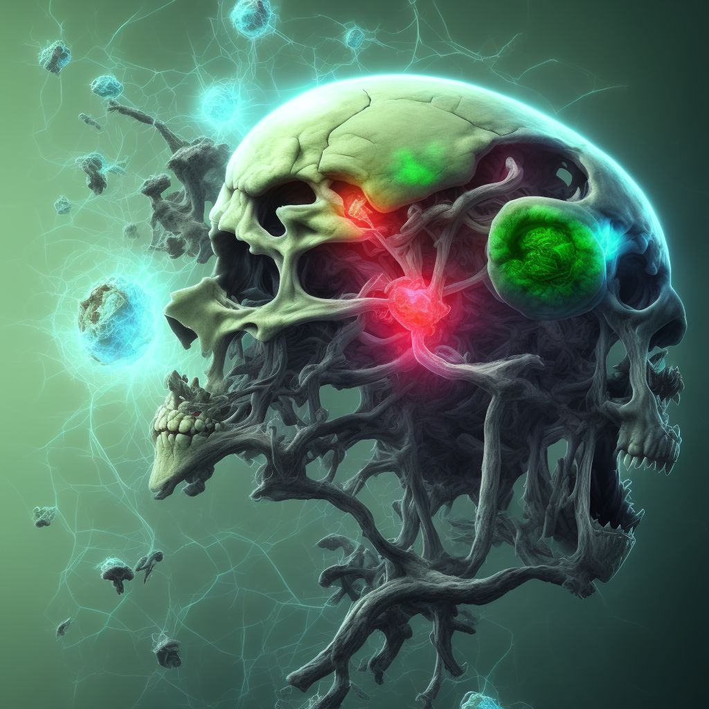 Traumatic cerebral edema with loss of consciousness greater than 24 hours with return to pre-existing conscious level, subsequent encounter digital illustration