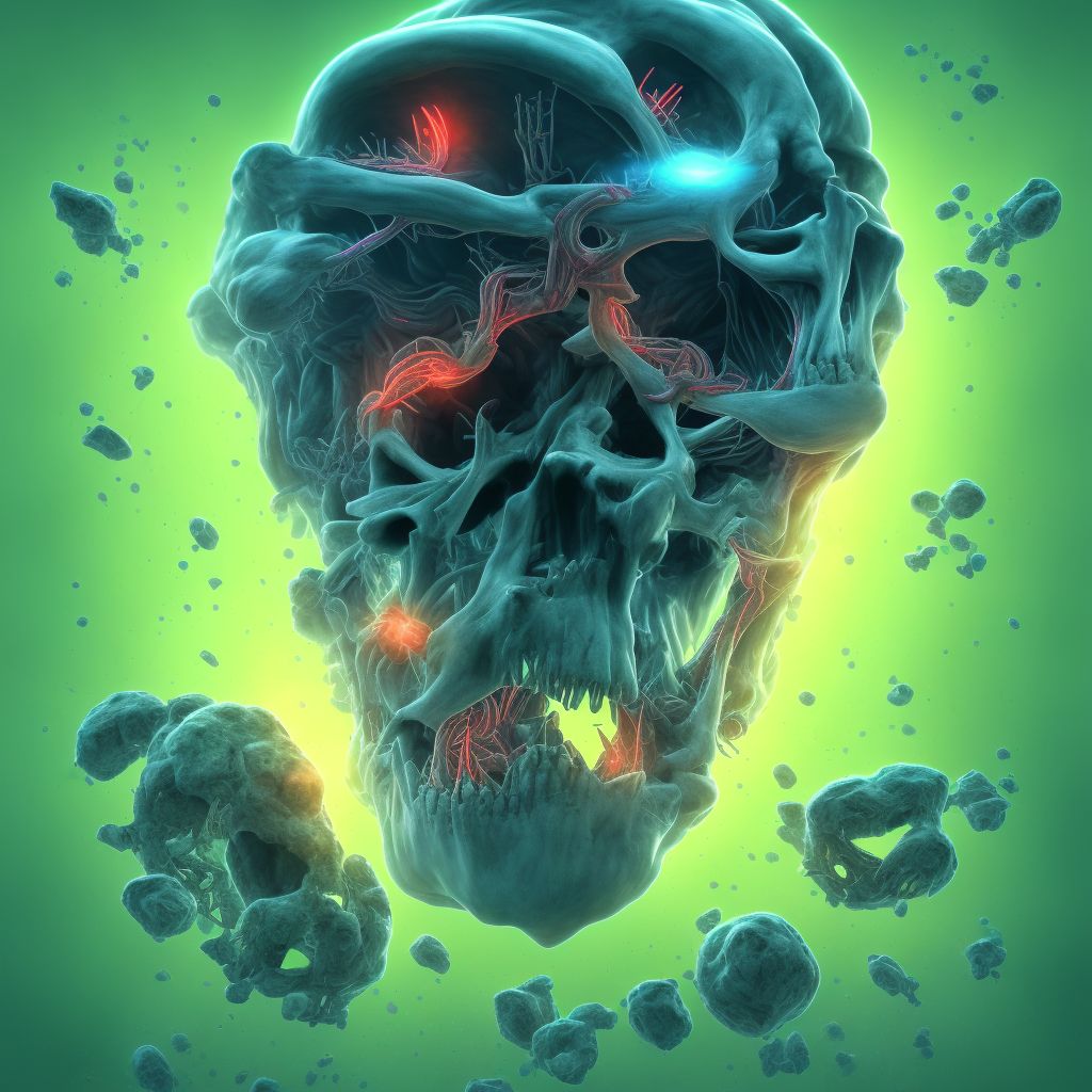 Traumatic cerebral edema with loss of consciousness greater than 24 hours without return to pre-existing conscious level with patient surviving, initial encounter digital illustration