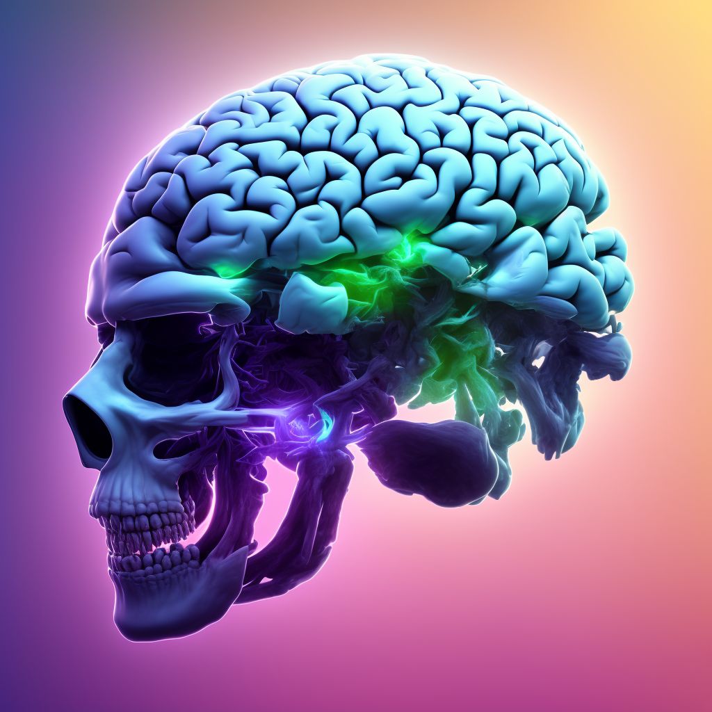 Traumatic cerebral edema with loss of consciousness of any duration with death due to brain injury prior to regaining consciousness, sequela digital illustration