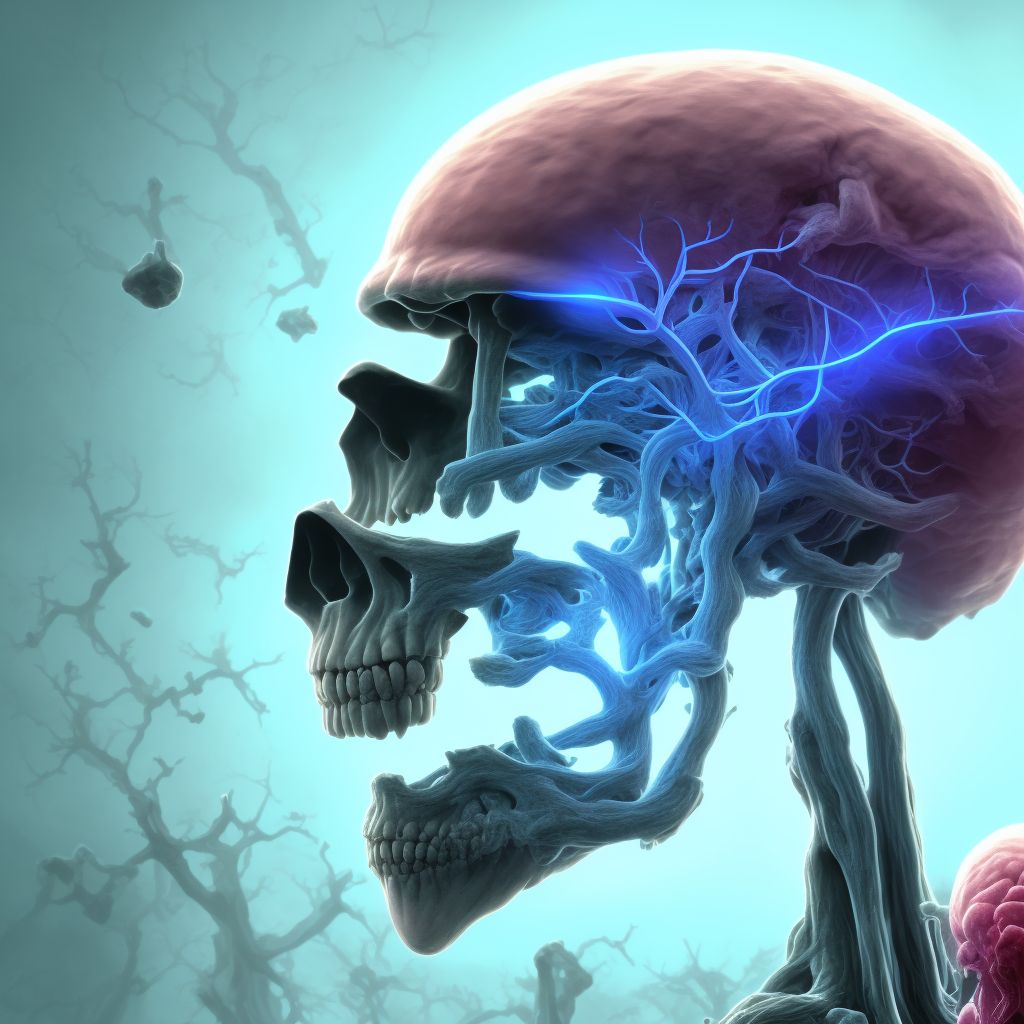 Traumatic cerebral edema with loss of consciousness of unspecified duration, initial encounter digital illustration