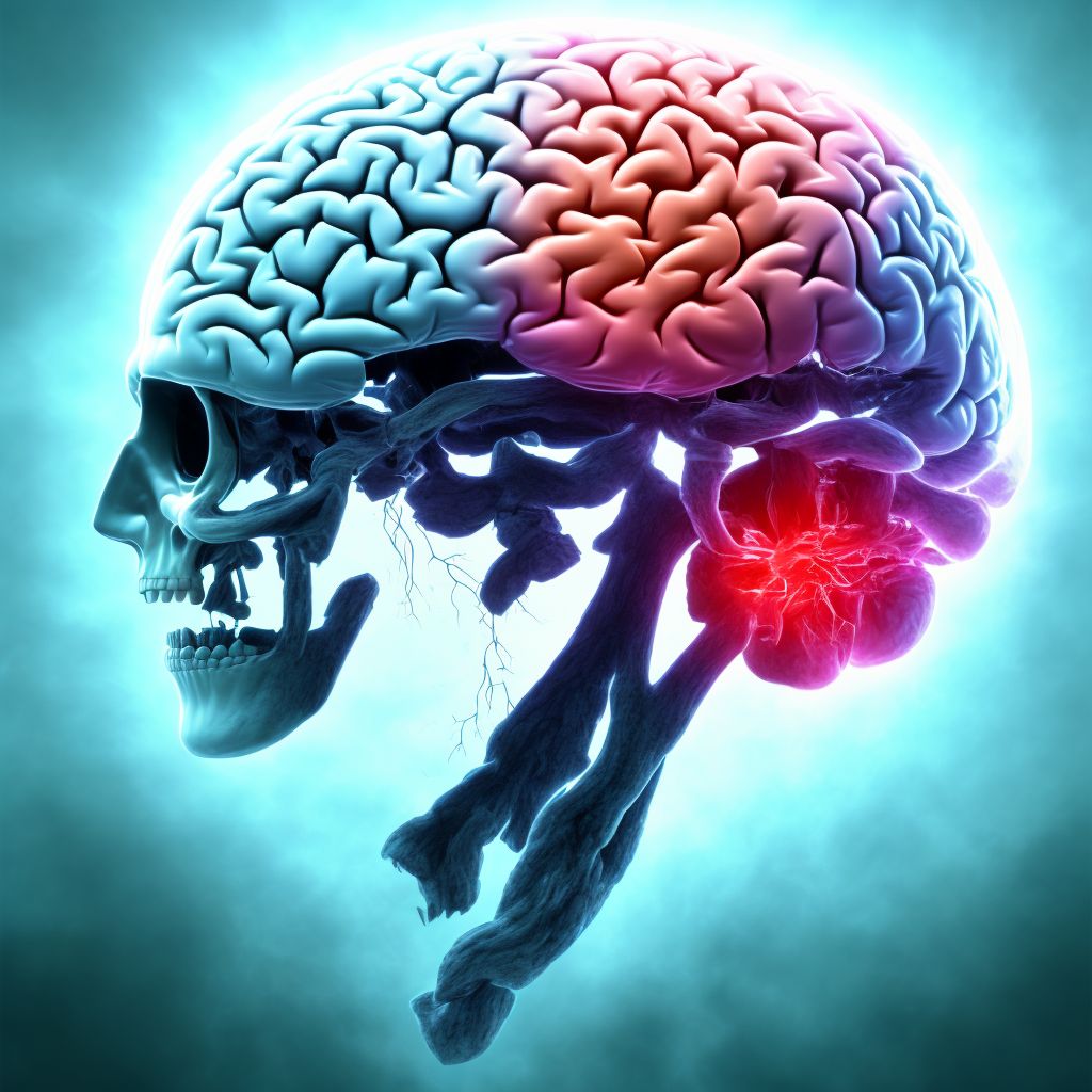 Diffuse traumatic brain injury with loss of consciousness of any duration with death due to brain injury prior to regaining consciousness, initial encounter digital illustration