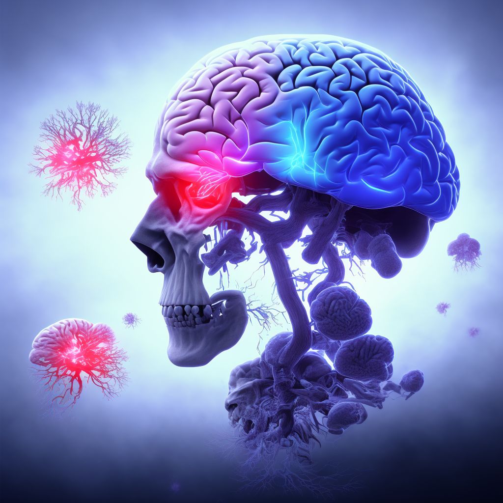 Diffuse traumatic brain injury with loss of consciousness of unspecified duration, subsequent encounter digital illustration