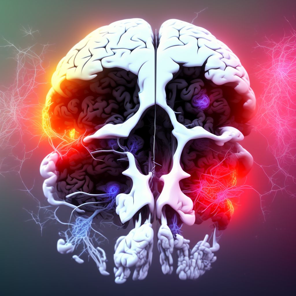 Unspecified focal traumatic brain injury without loss of consciousness, initial encounter digital illustration