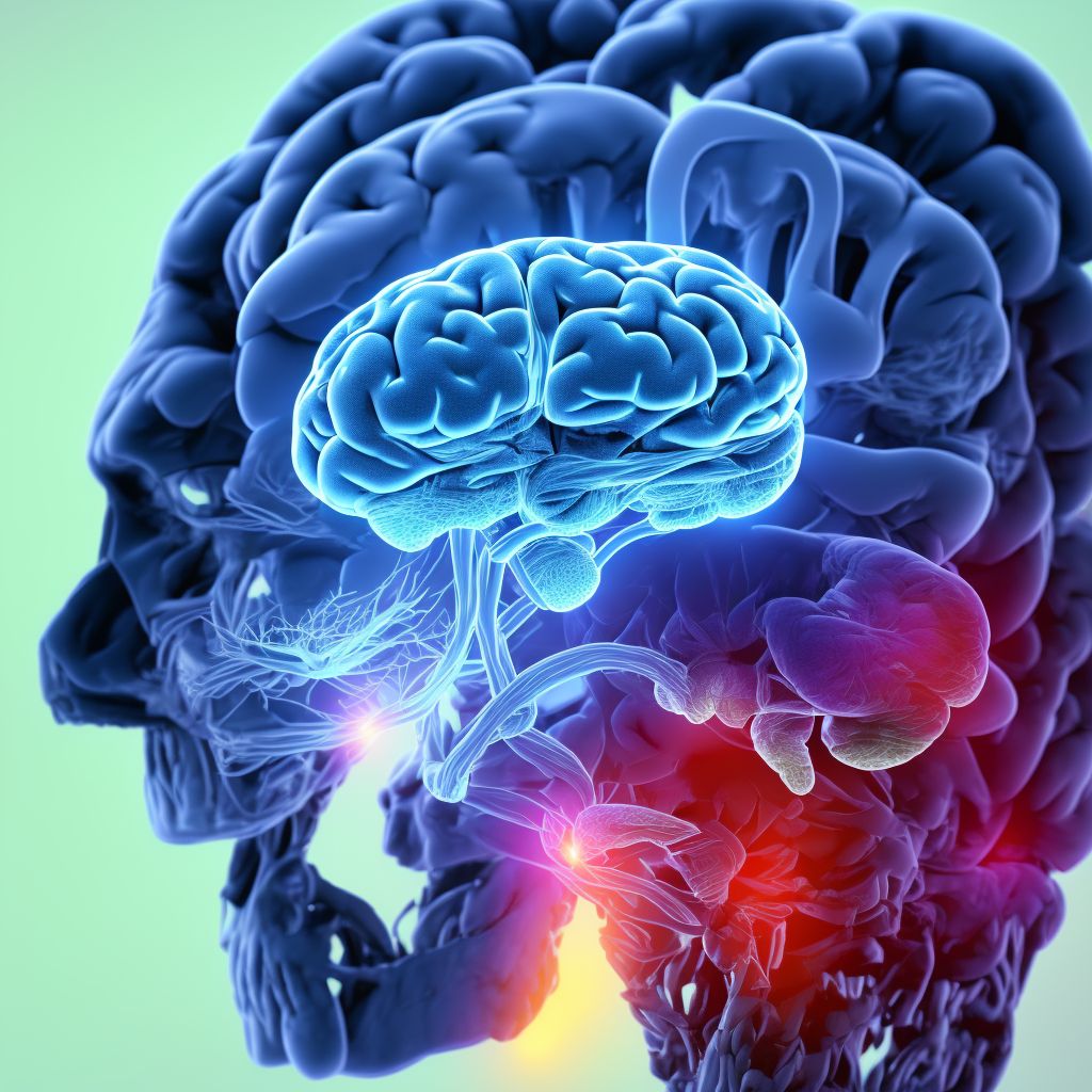 Unspecified focal traumatic brain injury without loss of consciousness, subsequent encounter digital illustration