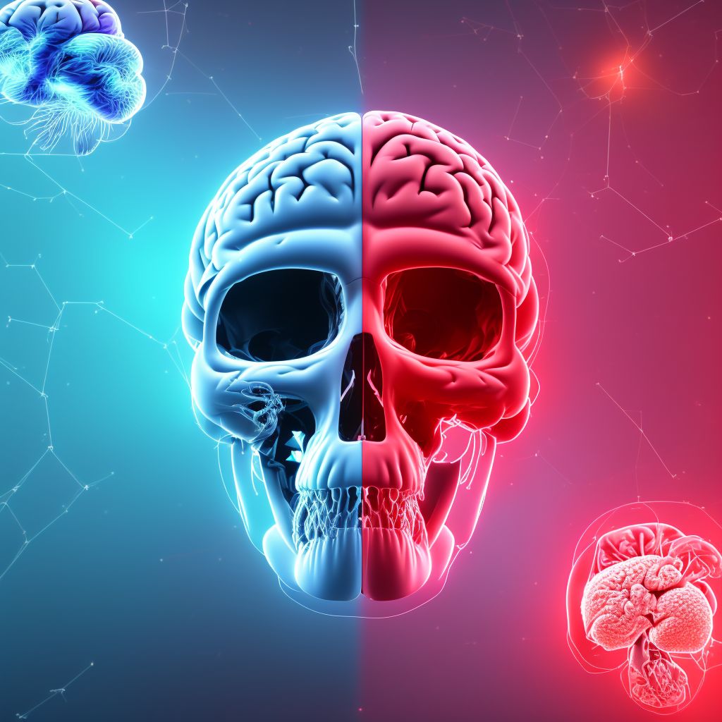 Unspecified focal traumatic brain injury with loss of consciousness of 30 minutes or less, subsequent encounter digital illustration