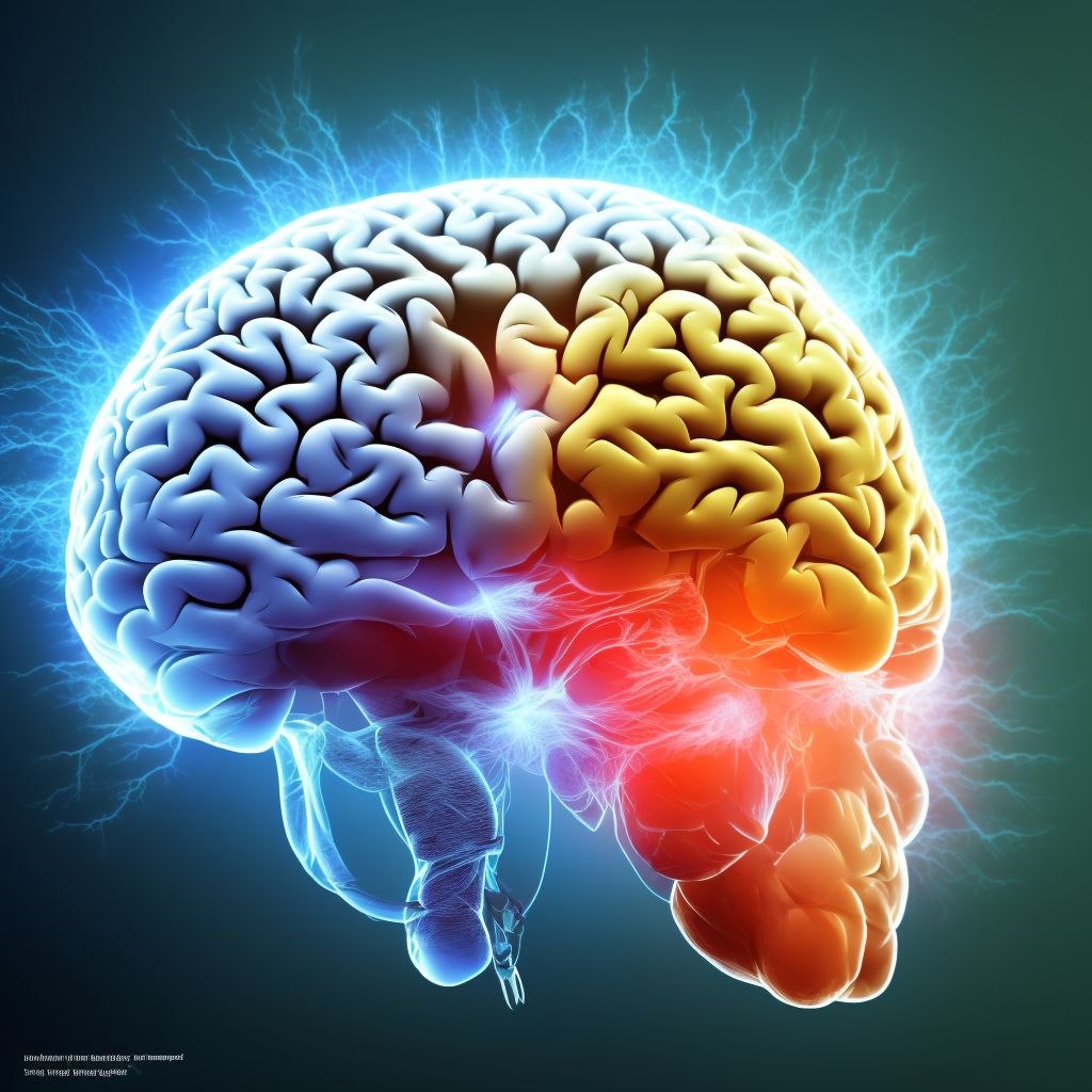 Unspecified focal traumatic brain injury with loss of consciousness of 6 hours to 24 hours, initial encounter digital illustration