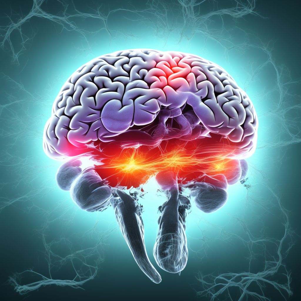 Unspecified focal traumatic brain injury with loss of consciousness of 6 hours to 24 hours, sequela digital illustration