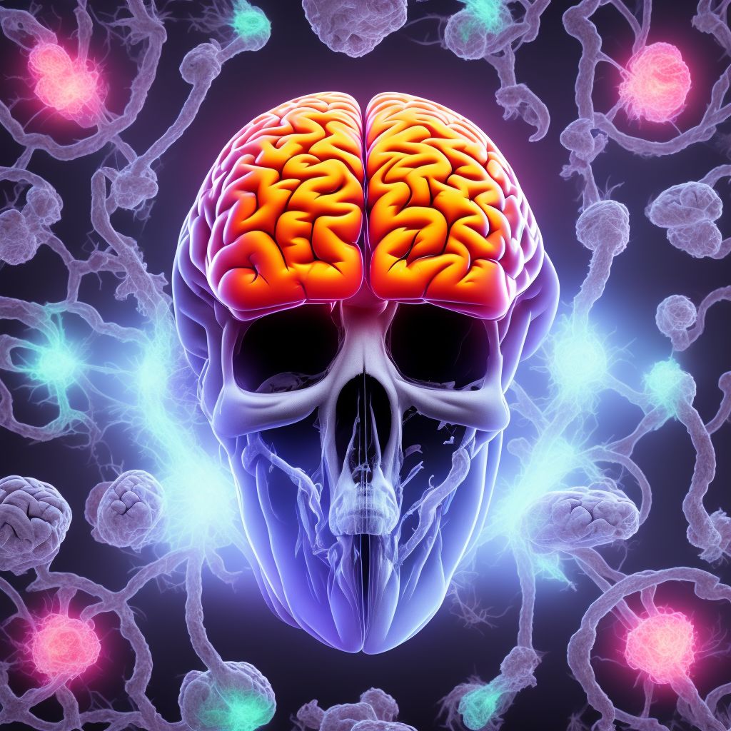 Unspecified focal traumatic brain injury with loss of consciousness greater than 24 hours without return to pre-existing conscious level with patient surviving, sequela digital illustration