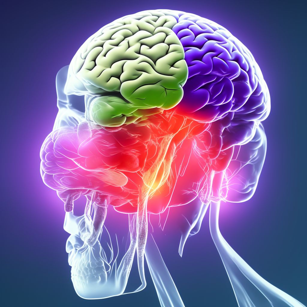 Unspecified focal traumatic brain injury with loss of consciousness of unspecified duration, initial encounter digital illustration