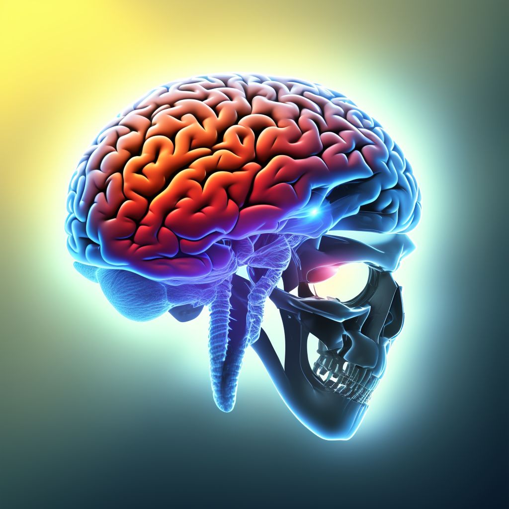 Unspecified focal traumatic brain injury with loss of consciousness status unknown, initial encounter digital illustration
