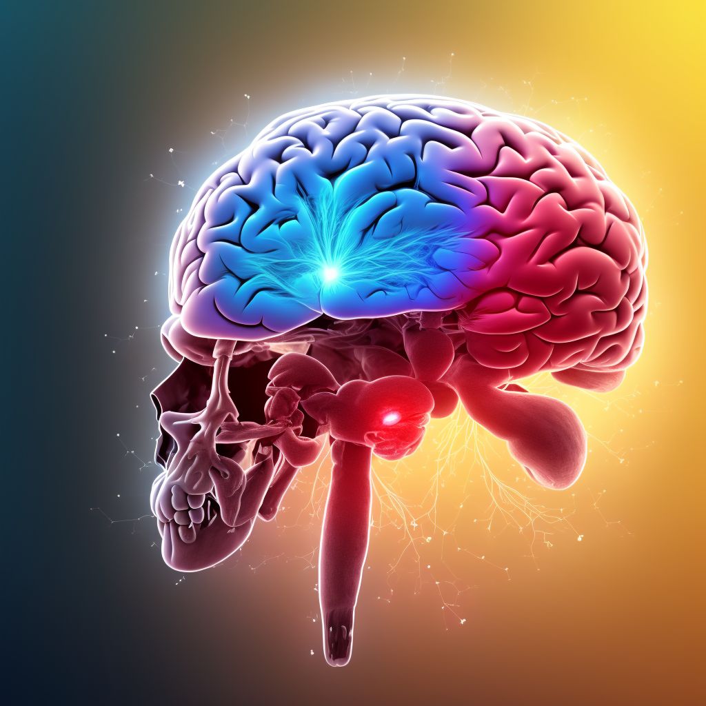 Unspecified focal traumatic brain injury with loss of consciousness status unknown, sequela digital illustration