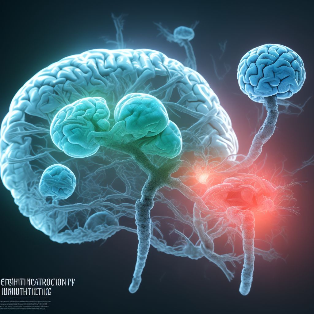 Contusion and laceration of right cerebrum with loss of consciousness of 1 hour to 5 hours 59 minutes, subsequent encounter digital illustration