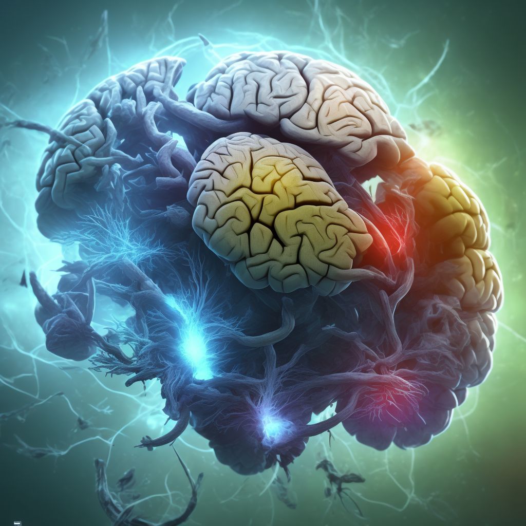 Contusion and laceration of right cerebrum with loss of consciousness of 6 hours to 24 hours, initial encounter digital illustration