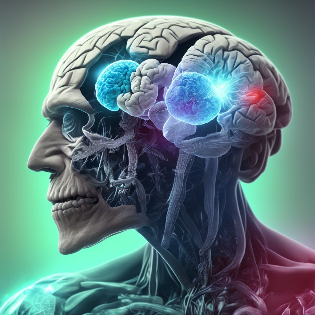 Contusion and laceration of right cerebrum with loss of consciousness greater than 24 hours with return to pre-existing conscious level, subsequent encounter digital illustration