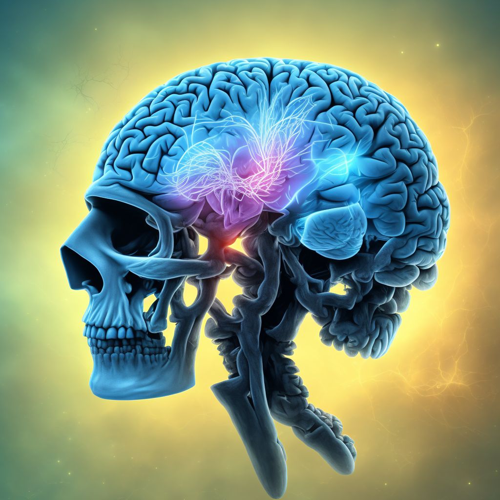 Contusion and laceration of right cerebrum with loss of consciousness of any duration with death due to brain injury prior to regaining consciousness, initial encounter digital illustration